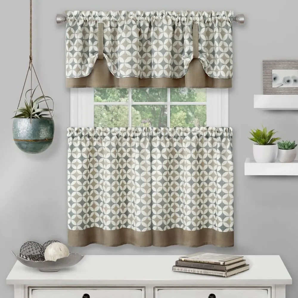 Achim Home Furnishing Callie Window Curtains for Kitchen and Livingrooms,